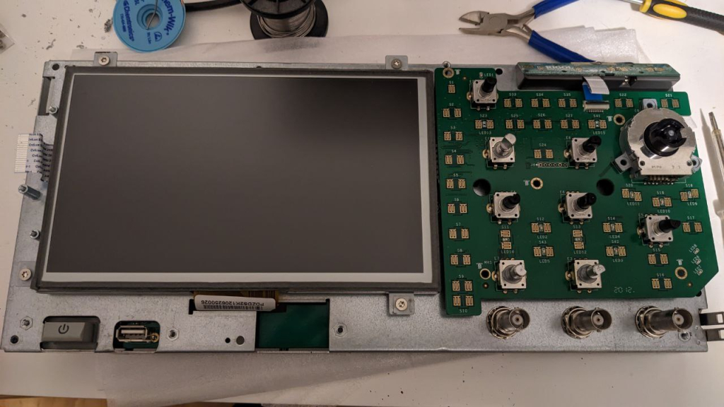Front side of the removed main PCB assembly.